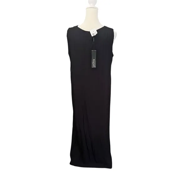 Beulah Style Black Pleated Sleeveless Maxi Dress NWT Size Small - Image 6