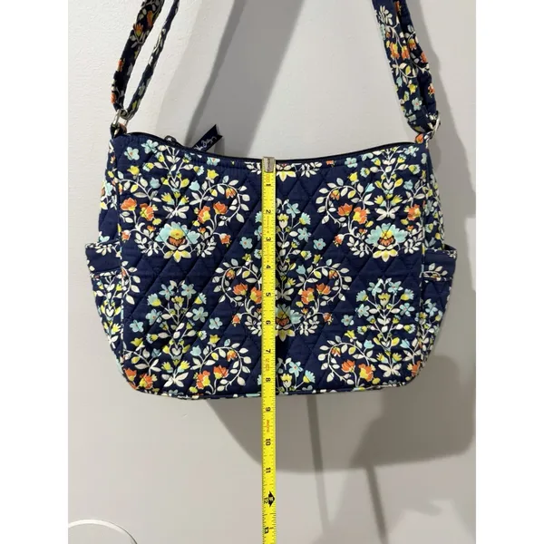 Vera Bradley Purse Chandelier Floral Shoulder Bag Pockets Zip Close Small Tote F - Image 8