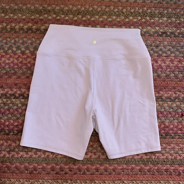 Spiritual Gangster Light Pink Stretch Bike Shorts - Image 3