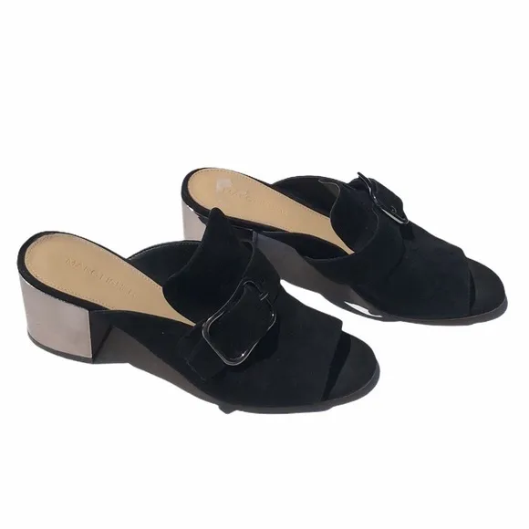 Marc Fisher‎ Frima Suede Buckle Mules - Image 4