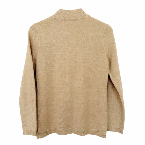Napa Valley Gold Sparkly Cable Knit Mock Neck Sweater Sz PM - Image 5