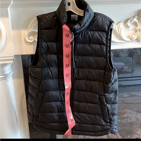 32 Degrees Heat Black Puffer Vest Ski Jacket Full Zip Womens Medium Sleeveless - Image 2
