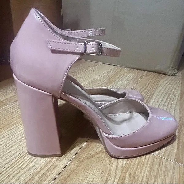 Women 9.5 blush pink Elegant chunky Platform Heels ‘Madden girl’ - Image 12