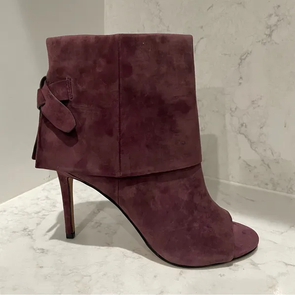New! Vince Camuto Amesha Suede‎ Open Toe Bootie Sz 8.5 - Image 3