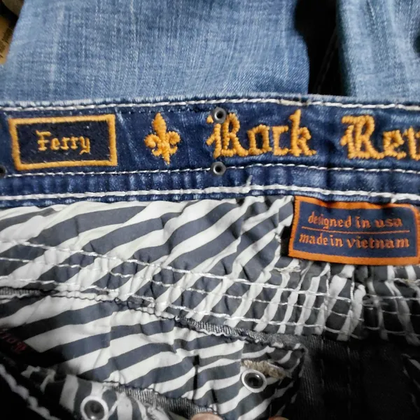 Rock Revival Ferry Skinny Jeans Size 27 Blue Low Rise Y2K Festival Retro Denim - Image 12