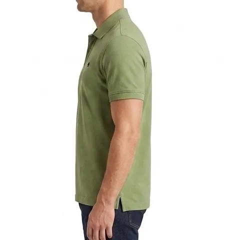 Banana Republic Men’s Green Elephant Logo Stretch Polo Shirt Size Medium - Image 3