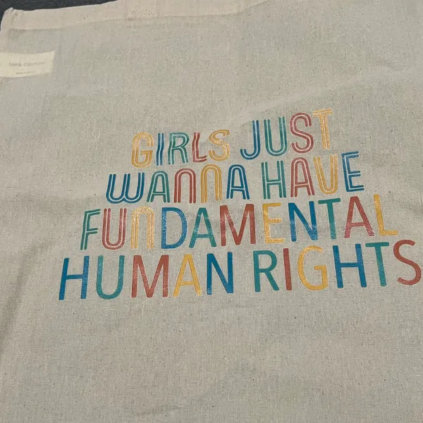 NEW Girls Just Wanna Have Fundamental Human Rights Tote Bag - Image 3