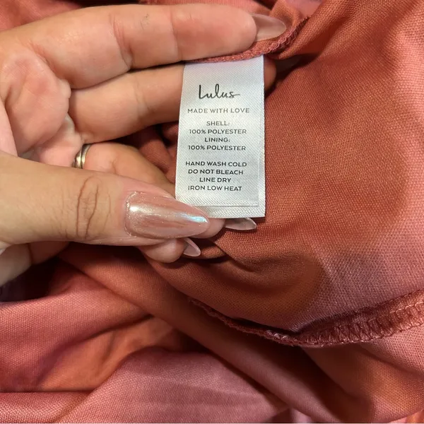 NWT Lulus Elevated Vision Rusty Rose One-Shoulder Tiered Maxi Dress - Image 12
