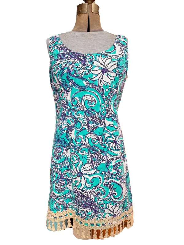 Lilly Pulitzer Eaton Shift Dress Tassel Montauk Seaside - Image 3