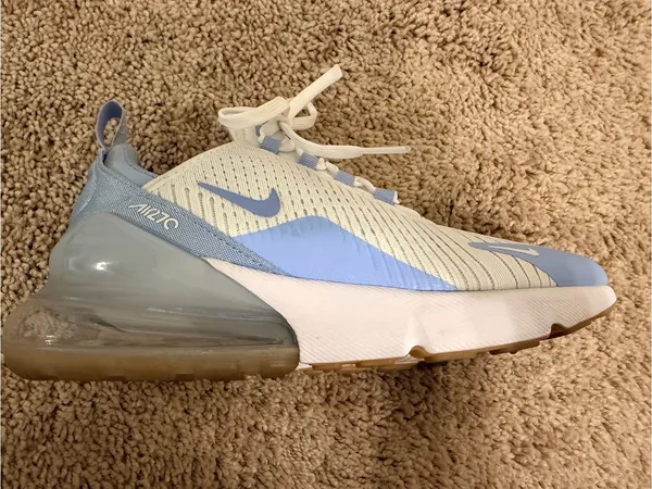 Nike Women’s Air Max 270 - White & Light Blue - Image 3