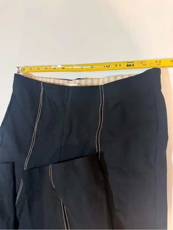 Anthropologie Black Flare Jeans with Contrast Stitching - Image 8