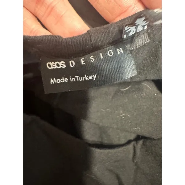 ASOS DESIGN Maternity Tank Top US 6 Black Sleeveless‎ Cotton Blend - Image 5