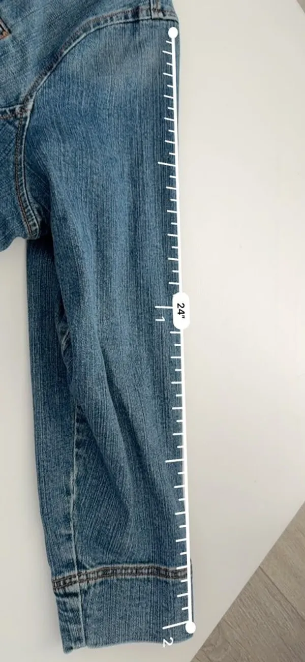 Women’s Casual Denim Jacket Blazer Size 26/28 Jean Jacket Vintage Streetstyle - Image 11