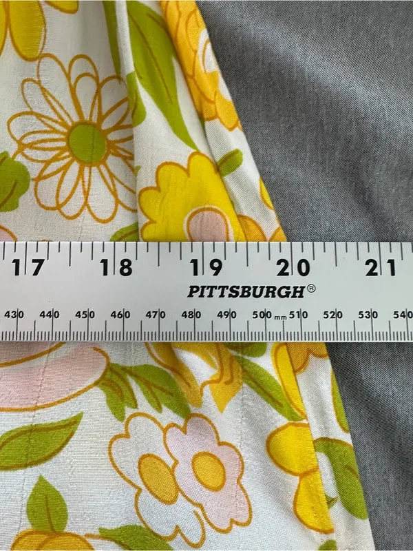 Faithfull The Brand Nora Midi Dress Jolene Floral Print XS Yellow Pink Green NWT - Image 8