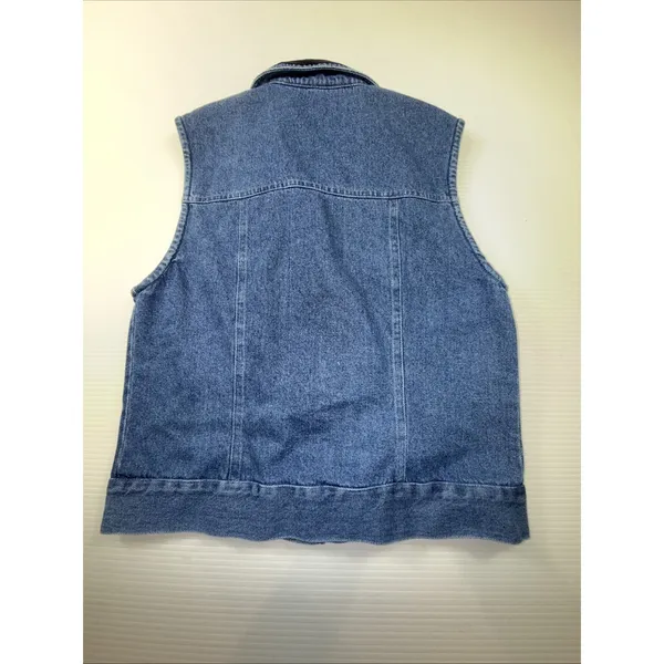 Vintage 1990s Stonebridge blue Floral velvet Satin denim Vest & Skirt Set Size S - Image 7
