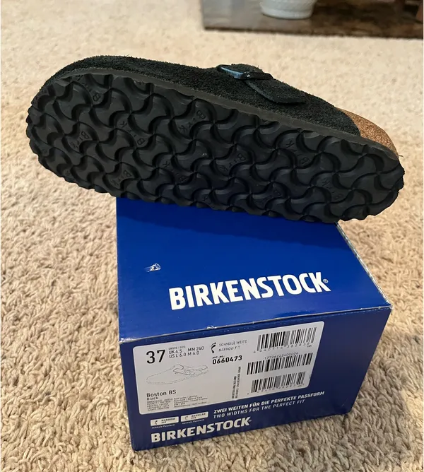 Boston Birkenstock Clogs Black Suede - Image 6