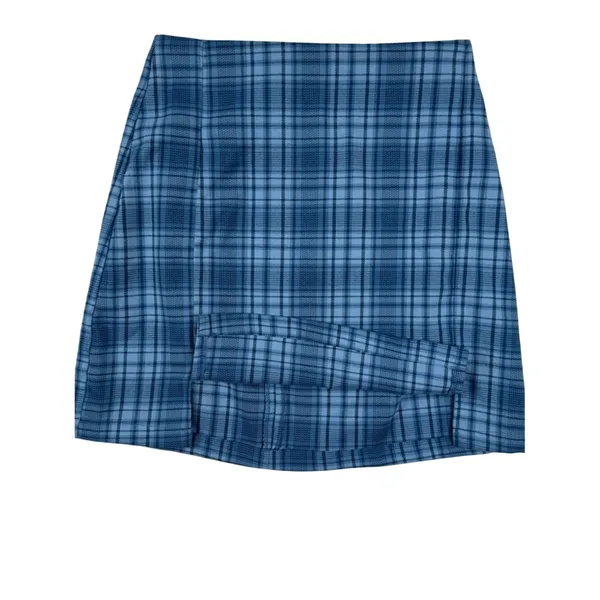 John Galt Blue Plaid Cara Mini Skirt Brandy Melville Preppy‎ Y2K - Image 2