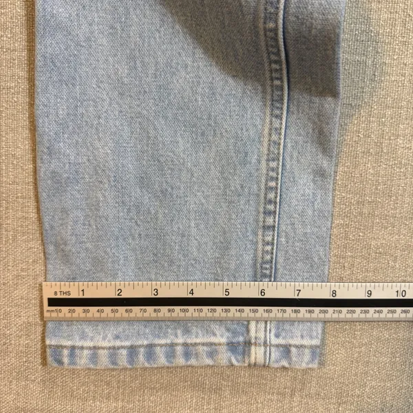Wrangler High Rise Straight Leg Jeans Size 9x34 Light Wash Denim Vintage Boho - Image 6