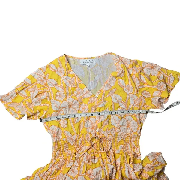 Margaux Riviera Yellow Floral Midi Dress‎ - Image 3