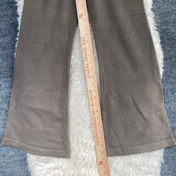 🆕 Vintage Havana Olive Grey Slim Fit Knit Fold Over Flare Pant Elevated Lounge - Image 5