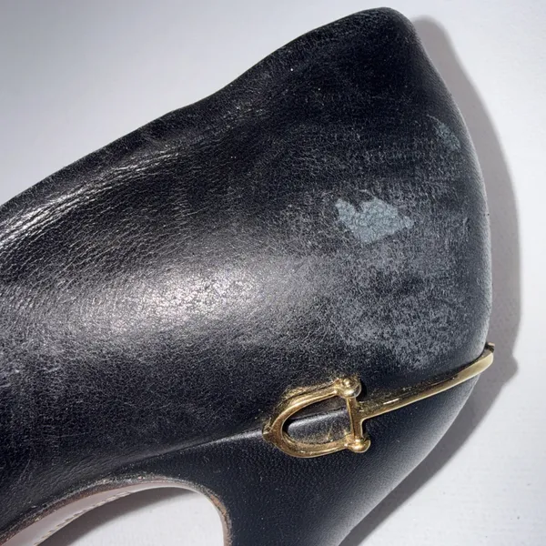 Gucci Amputee Right Only Old Money Classy Pump Leather Black Shoe Store Prop 36 - Image 11