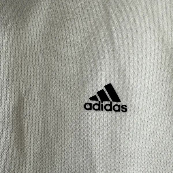 adidas White Pullover Hoodie with Small Logo - Image 3