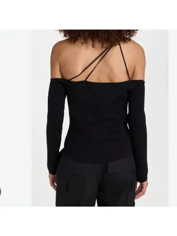 Gauge81 Lerma Off-Shoulder Knitted Top Black Womens Size XL - Image 3
