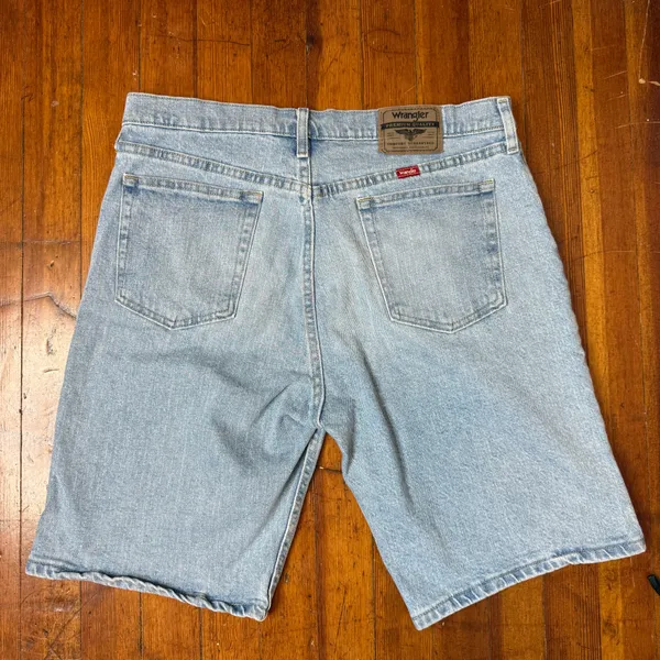 Wrangler Light Blue Denim Cutoff Shorts - Image 5