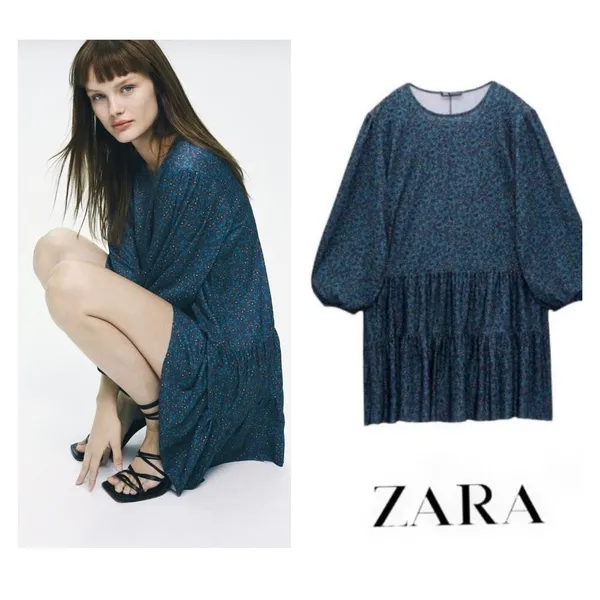 Zara‎ Tiered Floral Tunic Dress - Image 2