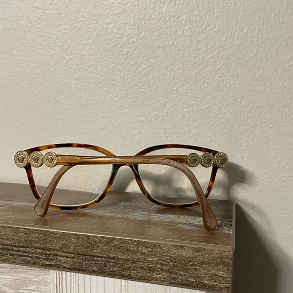 VERSACE Women's Brown Cat Eye Eyeglasses Optical Frame - Image 7
