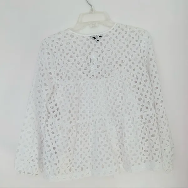 NEW J Crew Tiered Top in Embroidered Eyeles - Image 6