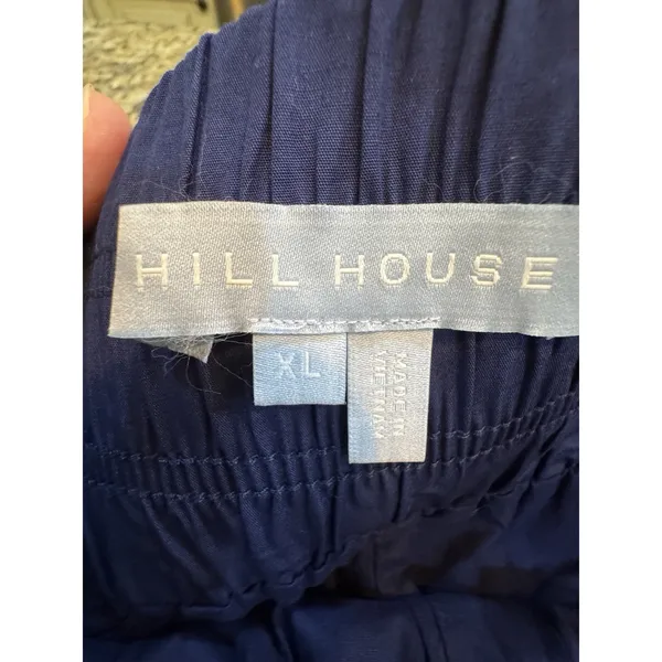 Hill House The Livie Shorts size XL Elasticated Smocked Waistband Pull On Blue - Image 6