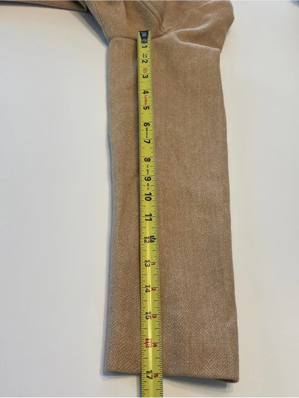Magaschoni Trench Coat. Wool blend. Button Close. Lined. Herringbone. - Image 11