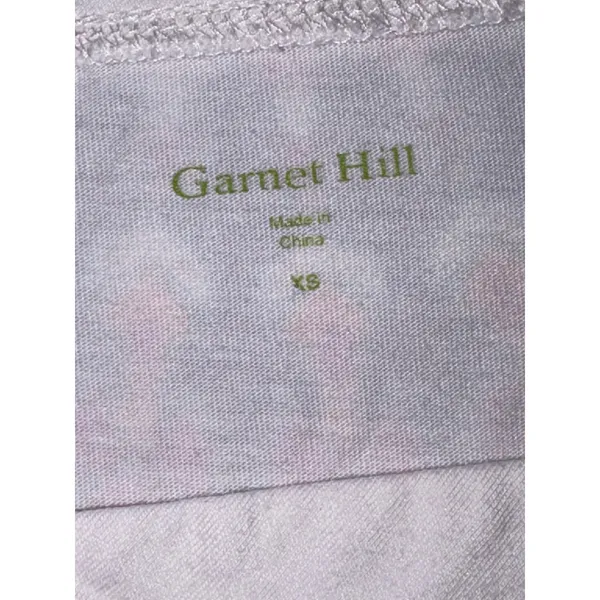 Garnet Hill Womens White Floral Embroidered Square Neck Cap Sleeve Tee XS‎ - Image 3
