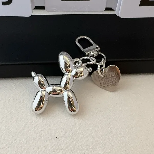 Balloon Dog Car Keychain for Men Women Love Heart Keychain Charm Bag Charm - Image 4