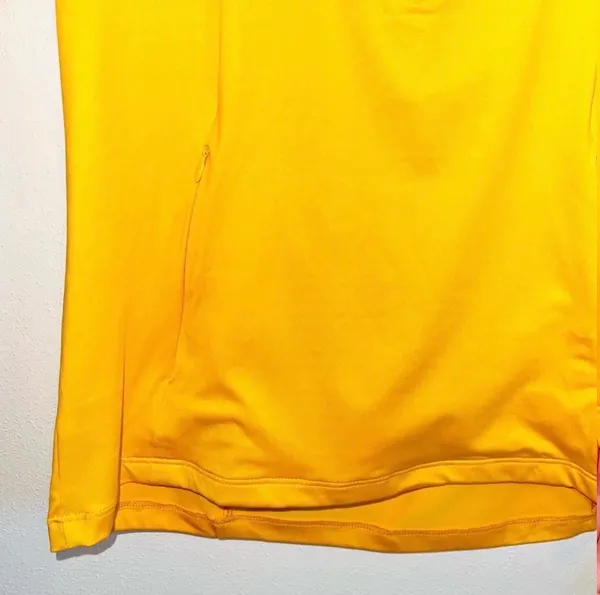 PINK Victoria’s Secret Half Zip Top Golden Yellow Fitted Athletic - Image 5
