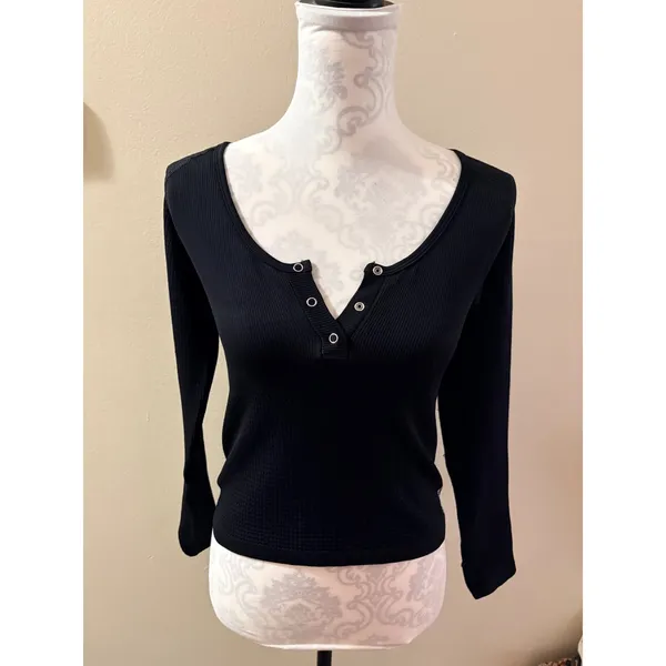 NWT FREE PEOPLE | FP Movement Black Bail‎ Out Tee M/L - Image 2