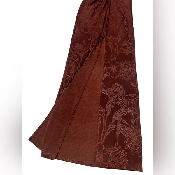 Mango Brown Floral Maxi Dress - Image 3