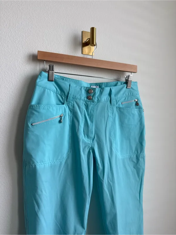 Daily Sports Miracle Capri Aqua Blue Golf Pants Women's Size 8 Stretch - Image 4