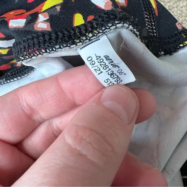 Aerie Offline Goals High‎ Waisted Black Multicolor Abstract Leggings Size S - Image 10