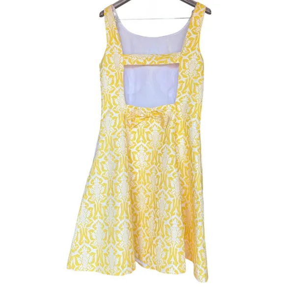 Minuet Yellow Fit &‎ Flare Dress Sz L - Image 4
