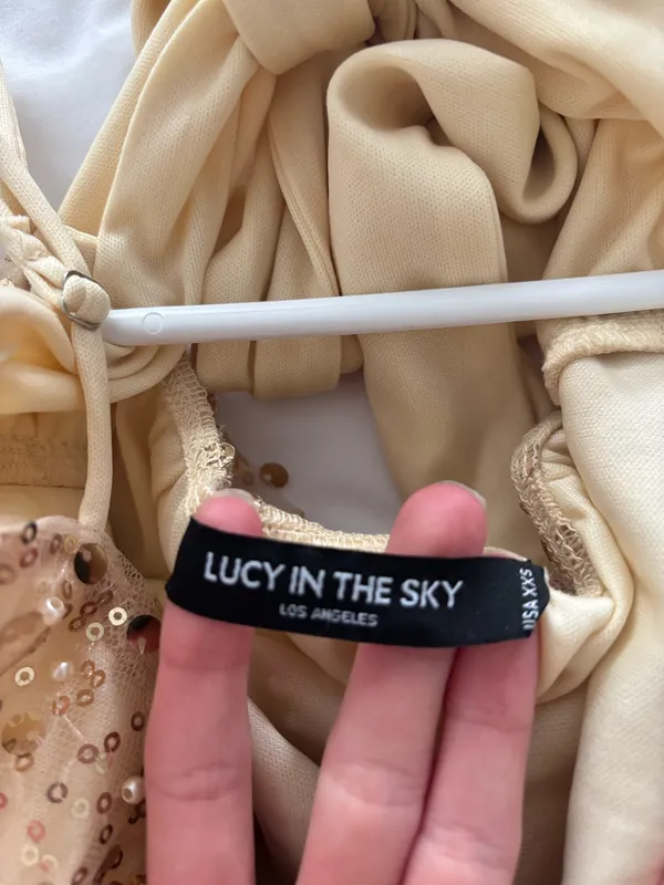 Gold Sequin Lucy in the Sky Dress - Image 3