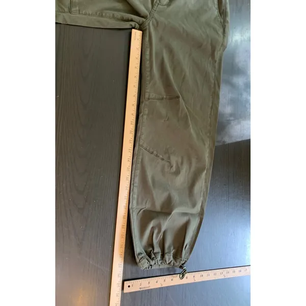 Paige Mayslie Utility Jogger Pants‎ Olive Green Lyocell Drawstring Hem Womens 30 - Image 10