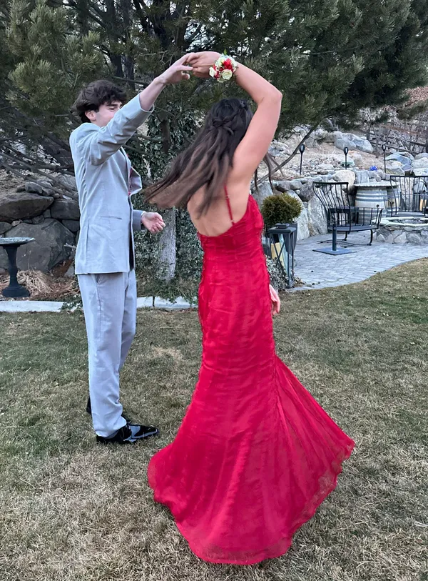 Meshki red Formal Prom Maxi Dress - Image 5