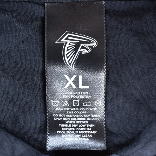 Atlanta Falcons 24 Reserve Quilted Snap Mock Neck Pullover Sweatshirt Black XL - Image 5