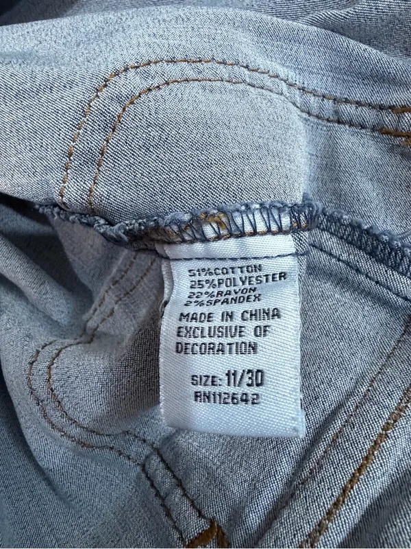 Telepatia Front Seam Flare Bootcut Jeans Blue Denim Stretch Women's Size 11/30 - Image 8