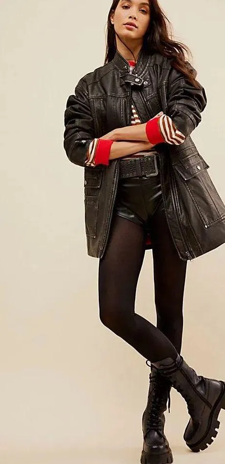 NWT Black All About That Moto Jacket. Size Large - Image 9