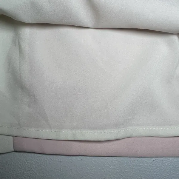 Amanda Uprichard Frankie Mini Skirt Size XS Revolve‎ Pink And White Side Pockets - Image 4