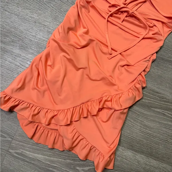 •SHEIN• CUTOUT TIE DRESS - Image 2