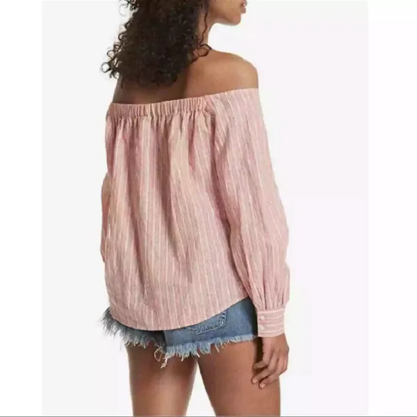 FREE PEOPLE Women’s Top‎ Hello There Relaxed Stylish Red/Orange Size Med - Image 2